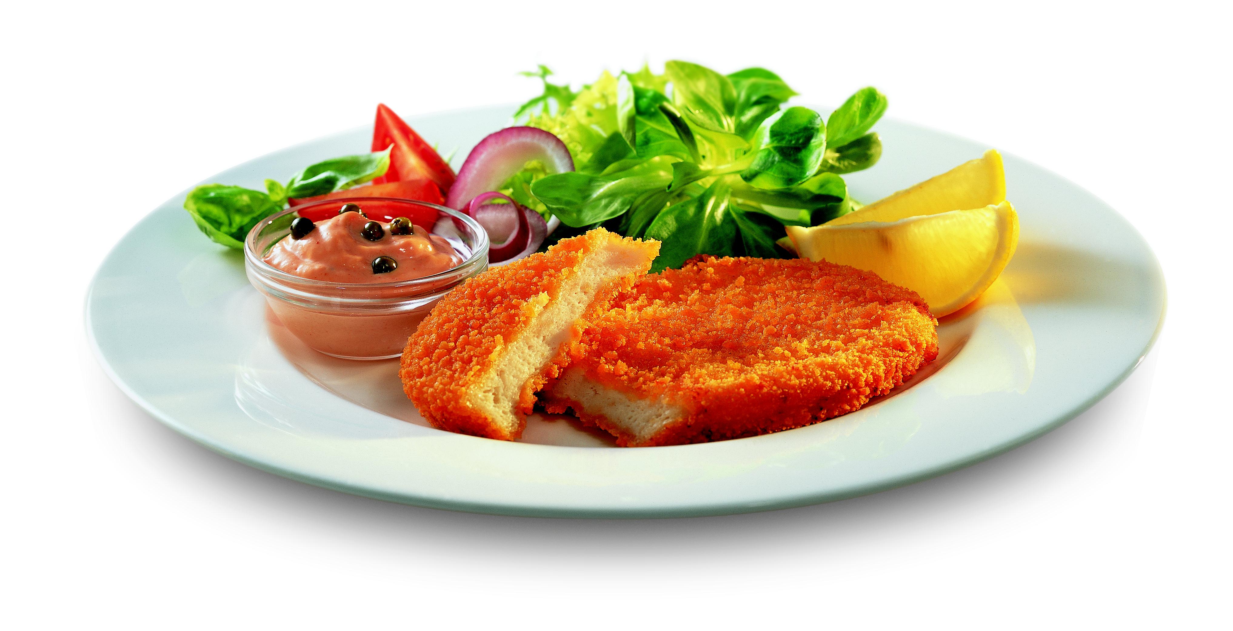 Hähnchenschnitzel geformt